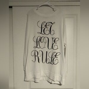 Wildfox Oversized White Sweatshirt